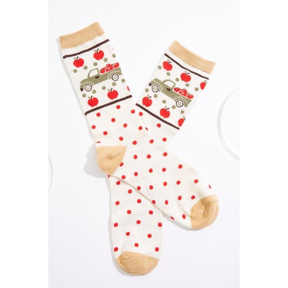 Cato – Fall Apple Truck Crew Socks